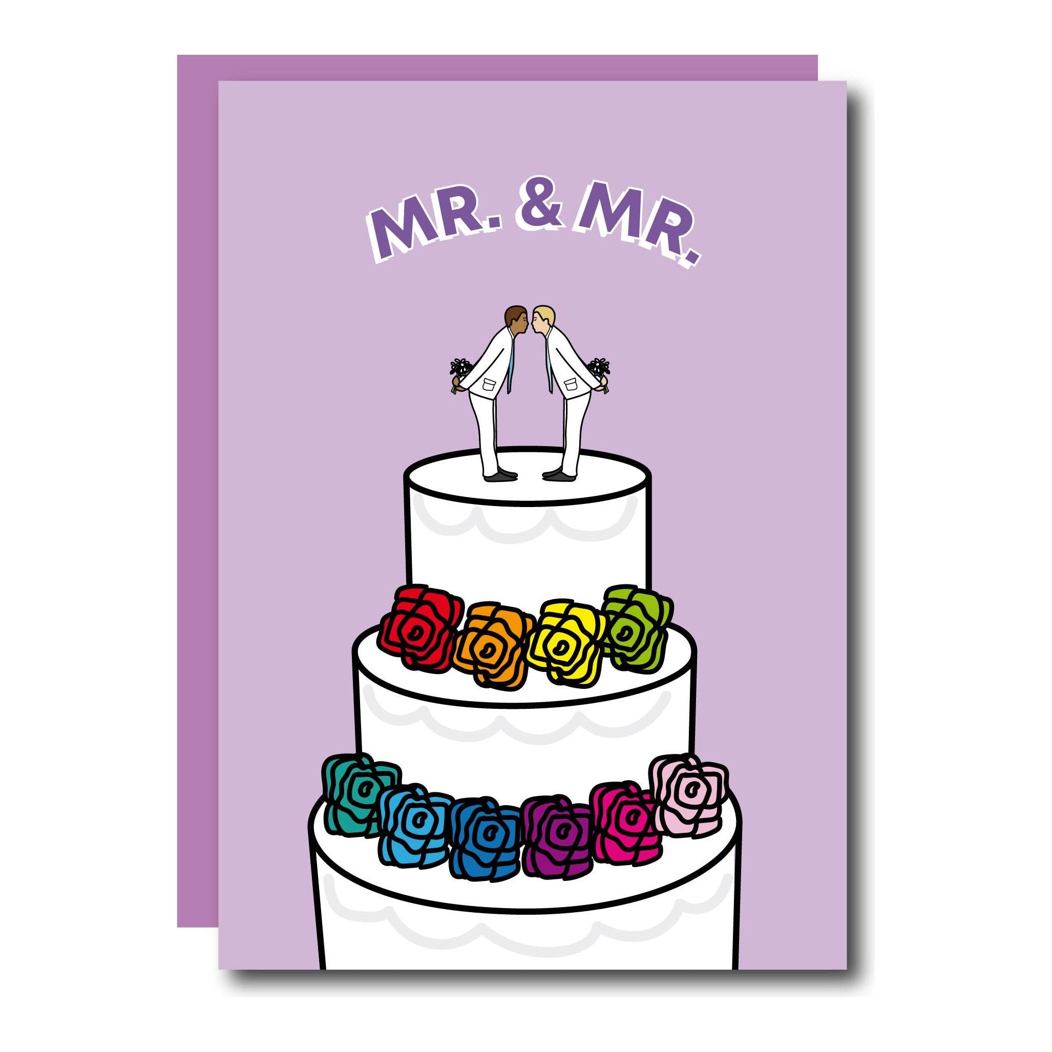 Carte de vœux de mariage Mr & Mr Cake